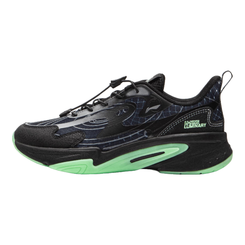 LI-NING KIDS李宁儿童跑步鞋男女童暗夜精灵春季网面透气童鞋缓震休闲运动鞋 黑色/影灰色 YKCU110-1 34  内长约22.2cm适合脚长21.2cm