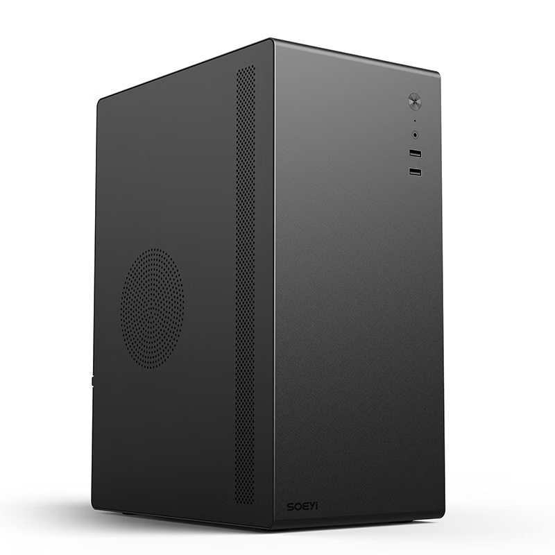 硕一麻雀V200 台式机电脑matx迷你机箱itx非侧透mini小尺寸手提主机箱壳家用商务办公桌面搭配风冷 V200 黑【支持标准ATX电源】