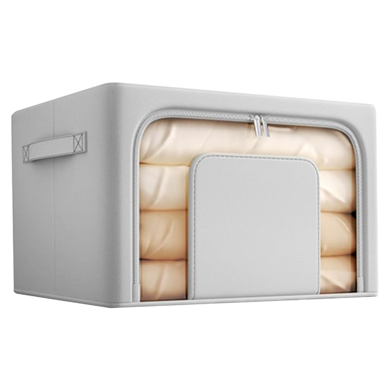 佳帮手布艺收纳箱 百纳箱衣服整理箱棉被衣物储物箱 U型窗 100L1只装