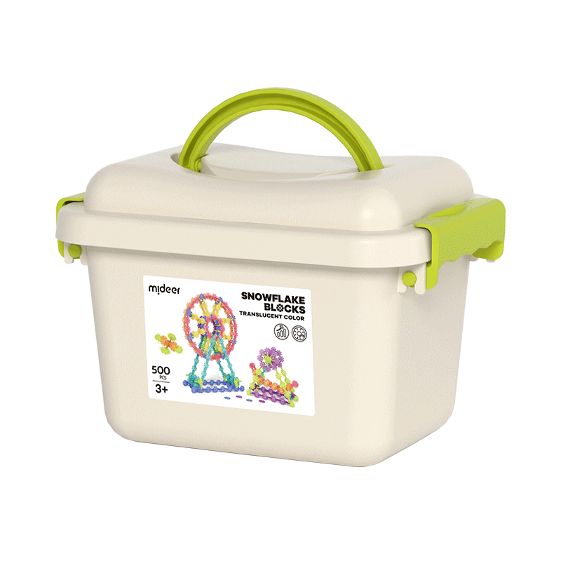 弥鹿（MiDeer）儿童积木拼装手工diy拼插玩具男孩女孩礼物透彩