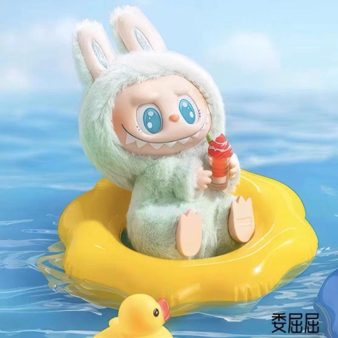泡泡玛特LABUBU二代坐坐派对拉布布搪胶毛绒盲盒