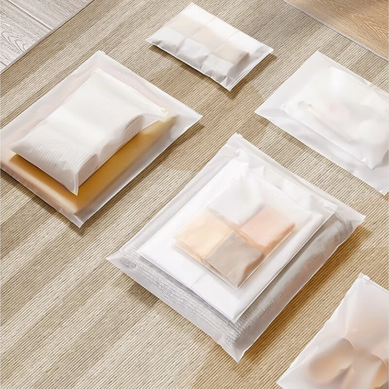 京惠思创旅行收纳袋衣服裤子内衣裤分装袋透明防水密封出差洗漱收纳包10只 【大5只+中5只】旅行收纳