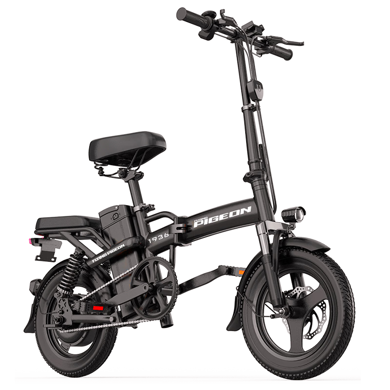 飞鸽;FLYING PIGEON新国标折叠电动自行车超长续航轻骑电动车铝合金代驾车锂电池助力男女成人电瓶车代步电单车 畅行版-进口级10A-6减震-纯电20-35KM