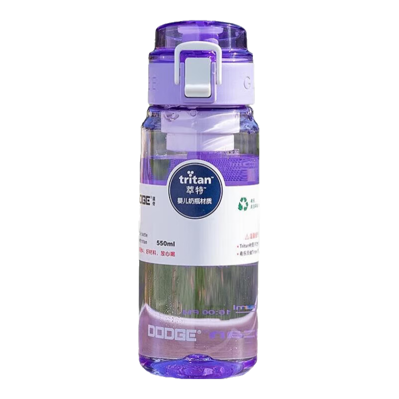 道奇大容量塑料杯男女Tritan运动水杯学生便携泡茶杯带滤网