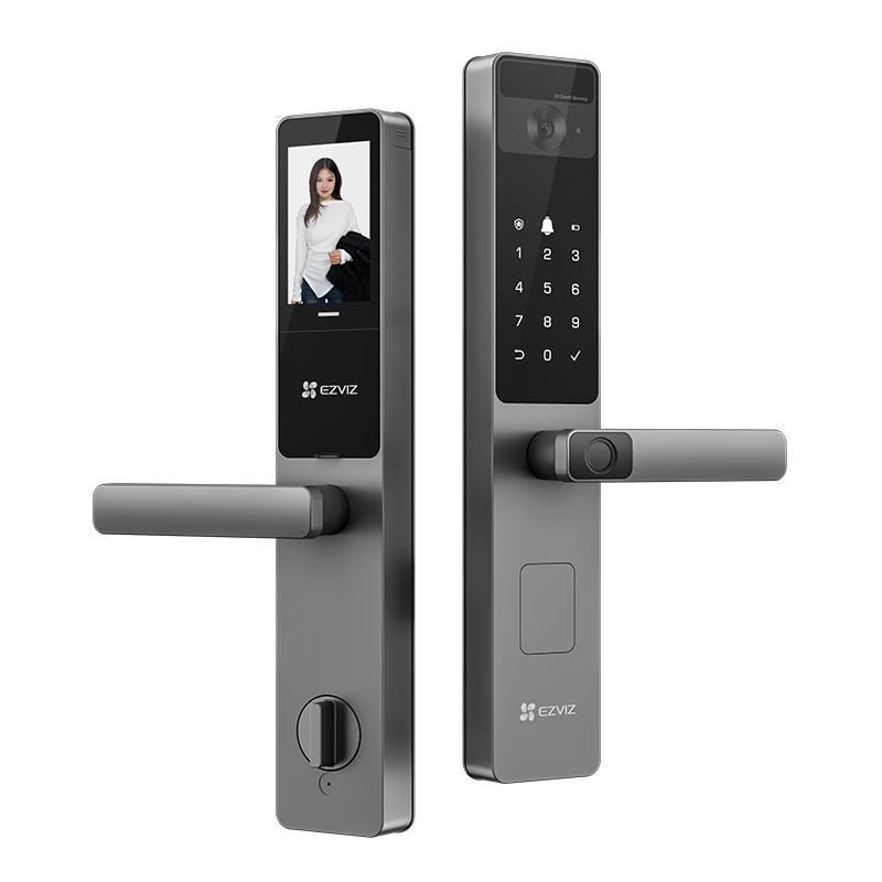 萤石AI人脸大屏可视掌静脉指纹锁智能家用防盗门电子门锁DL20FVS