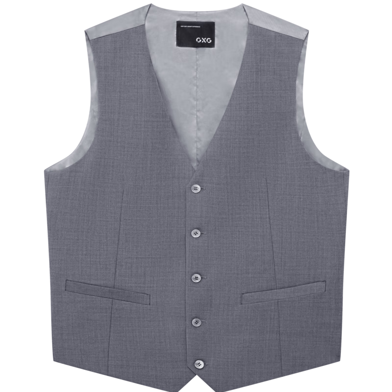 GXG男装含羊毛成分潮流时尚马甲 2023年春季新款