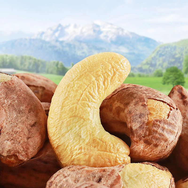 【A180型大果】老街口紫衣腰果仁300g大颗粒盐焗带皮坚果炒货年货