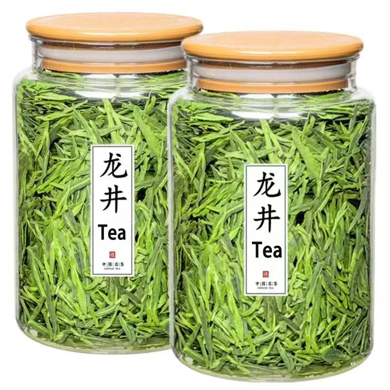柏趣轩明前龙井绿茶 2025新茶雨前春茶豆香型嫩芽浓香型龙井绿茶 木盖锁鲜透明罐250g