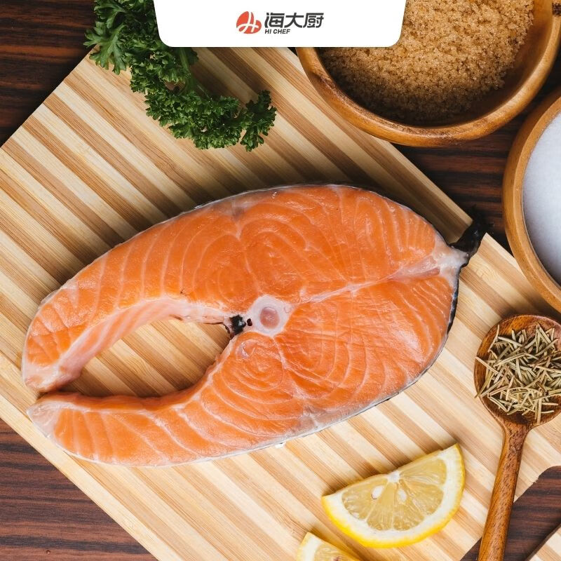 海大厨智利冷冻三文鱼轮切片 净重 银鲑 三文鱼生鲜鱼类