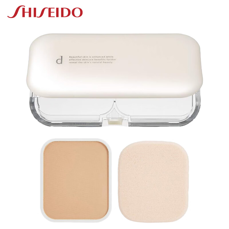 资生堂安肌心语护肤粉盒粉饼10.5g带粉扑组合 敏感肌痘痘肌定妆持久OC00