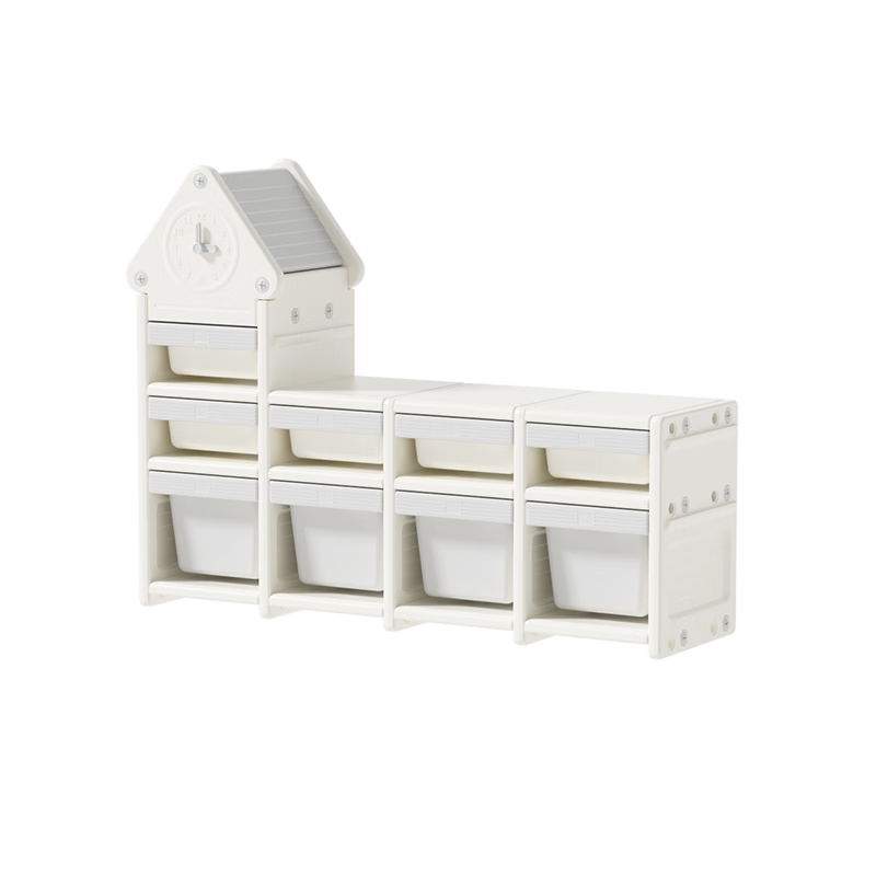 babypods儿童玩具收纳柜置物架宝宝收纳架喂养台婴儿用品整理储物柜 时钟单柜+3组低柜