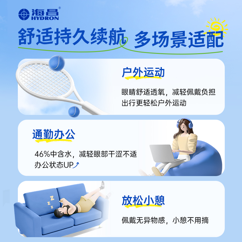 海昌 HYDRON跃氧硅水凝胶日抛5片