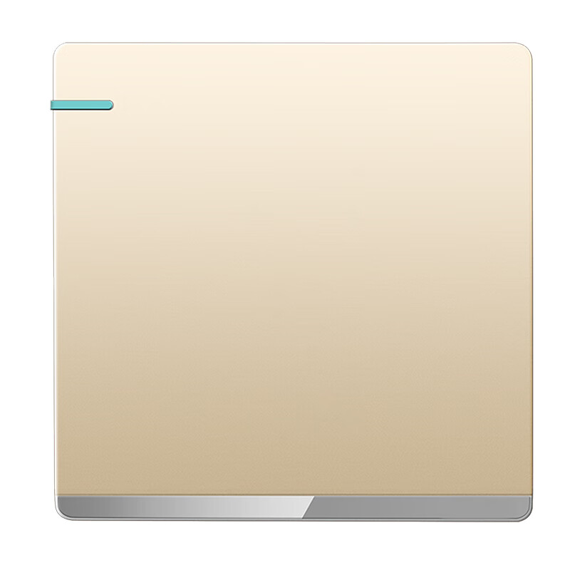 国际电工86型装饰插座面板金色开关插座挡板暗装一开单控五孔插座墙壁插座 一开单控开关