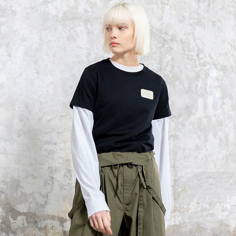 dickies短袖 绣花徽章短袖T恤 女式舒适棉面料 t恤女DK008817