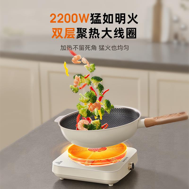 九阳电磁炉小型家用火锅炒菜锅一体全套电池炉电磁灶