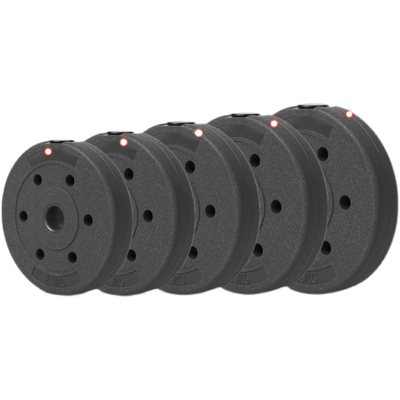 虹博 HOOB哑铃片通用杠铃片大小孔包胶配重片5-10KG哑铃片特价家用器材