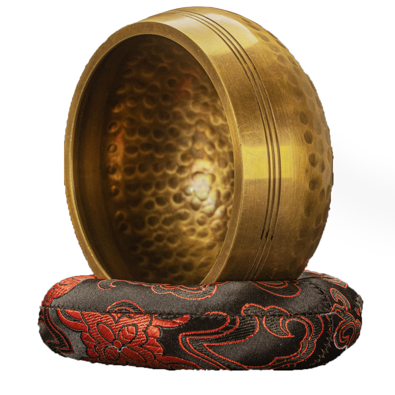 梵木果【麟纹钵】尼泊尔半手工颂钵音疗佛音黄铜碗瑜伽采耳居家冥想静心 超小款-8.5cm +标准三件套