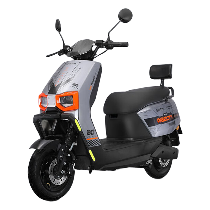 飞鸽电动摩托车1800W电机旗舰新款成人长续航外卖通勤智能高速高端性能电摩 【标准版】60V/1800W电机/灰色 【日常出行】26A铅酸/续航约80km