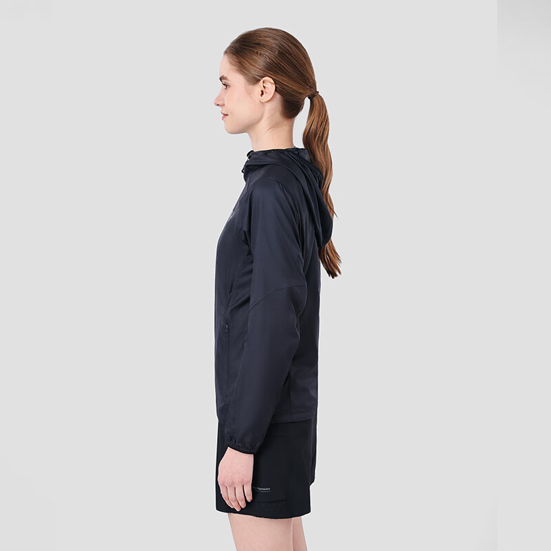 HELLY HANSEN, HH海丽汉森hh25夏新情侣款轻户外轻薄舒适可打包防晒皮肤衣 黑色-女 S