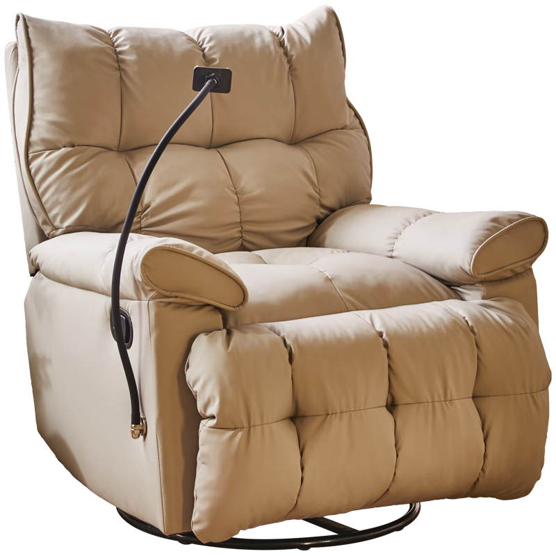 家逸单人电竞沙发椅家用太空沙发舱可旋转懒人沙发客厅摇椅阳台休闲椅