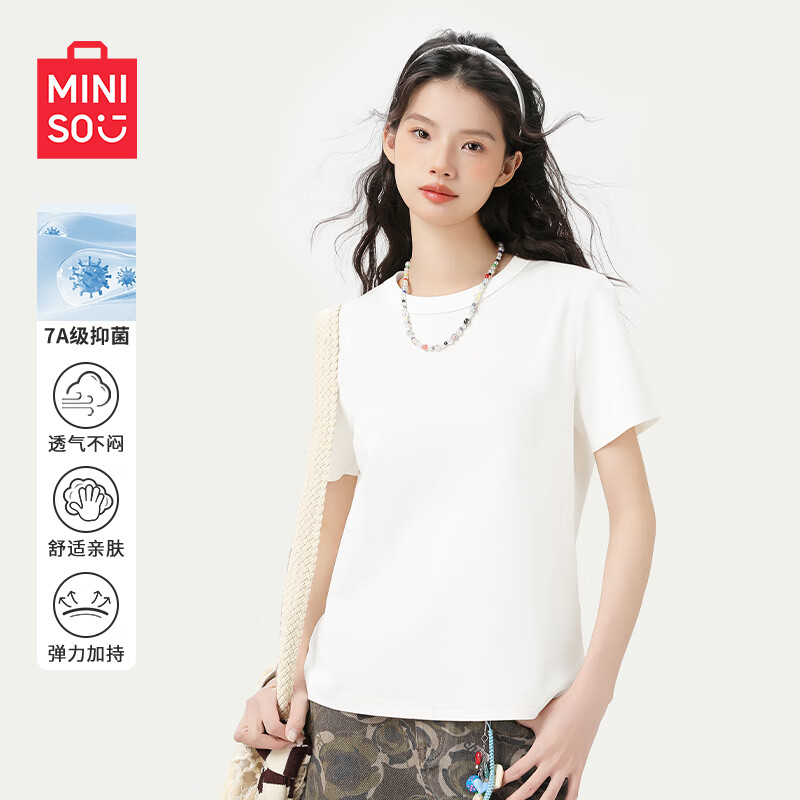  MINISO/名创优品 7A级抑菌 女士T恤