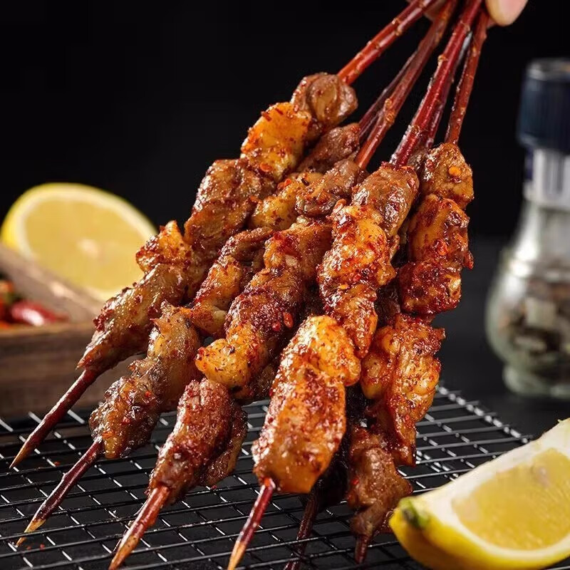 柒岛烧烤食材食物半成品BBQ羊肉串淄博烤串家庭团建炸串户外烤串套餐 手工红柳牛肉串【净重】