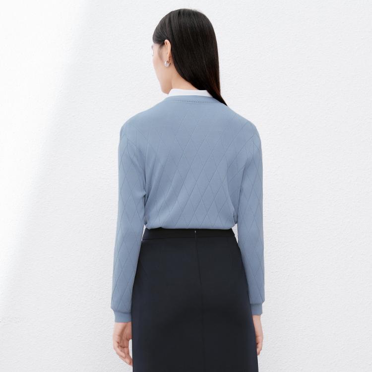 条纹针织开衫女春夏款上衣通勤简约时尚开衫