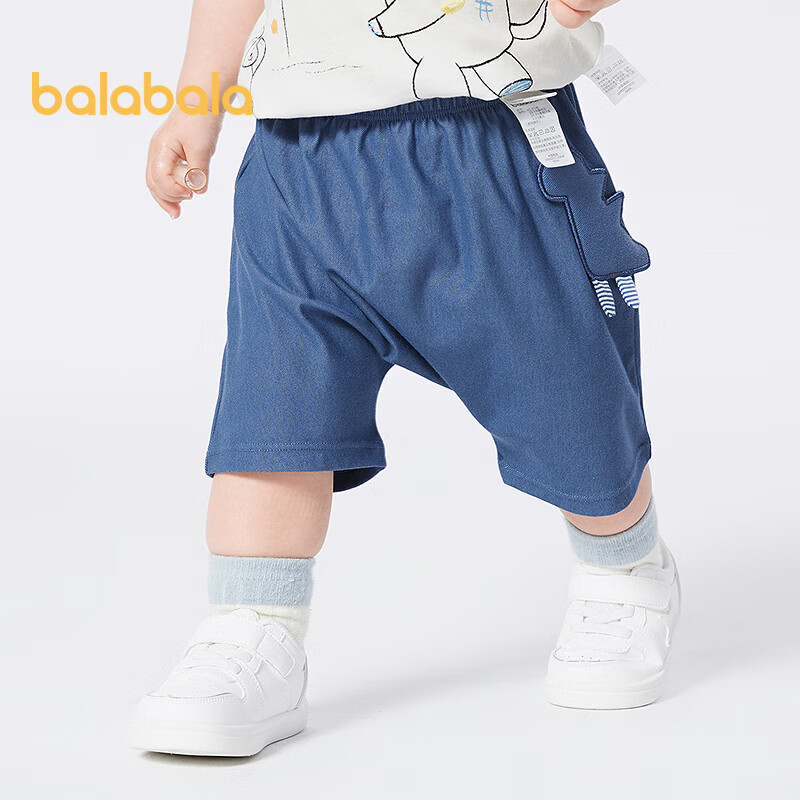 巴拉巴拉宝宝裤子婴儿裤子男童休闲裤女童短裤2025夏季时尚萌209225110202