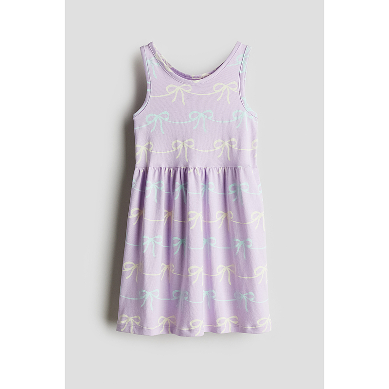 HM2025夏季童装女童可爱舒适无袖柔软印花棉质连衣裙1157735