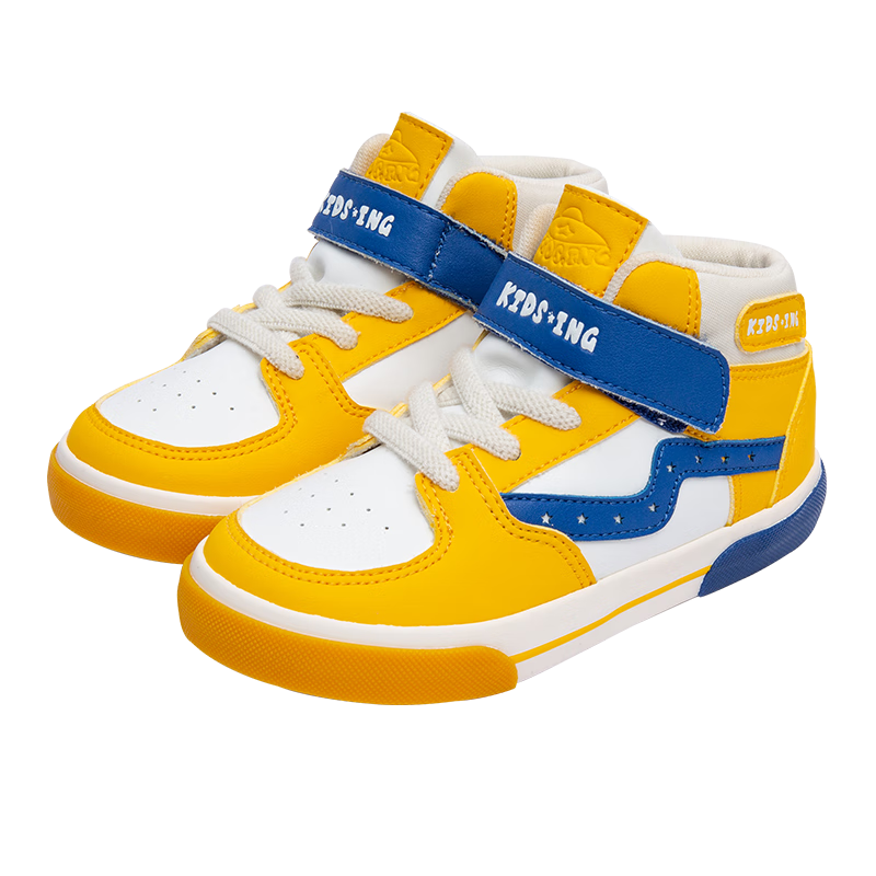 kids.ing【春尚新】儿童高帮板鞋童鞋男女童休闲运动鞋儿童中大童潮鞋   适合脚长14.2-14.9cm