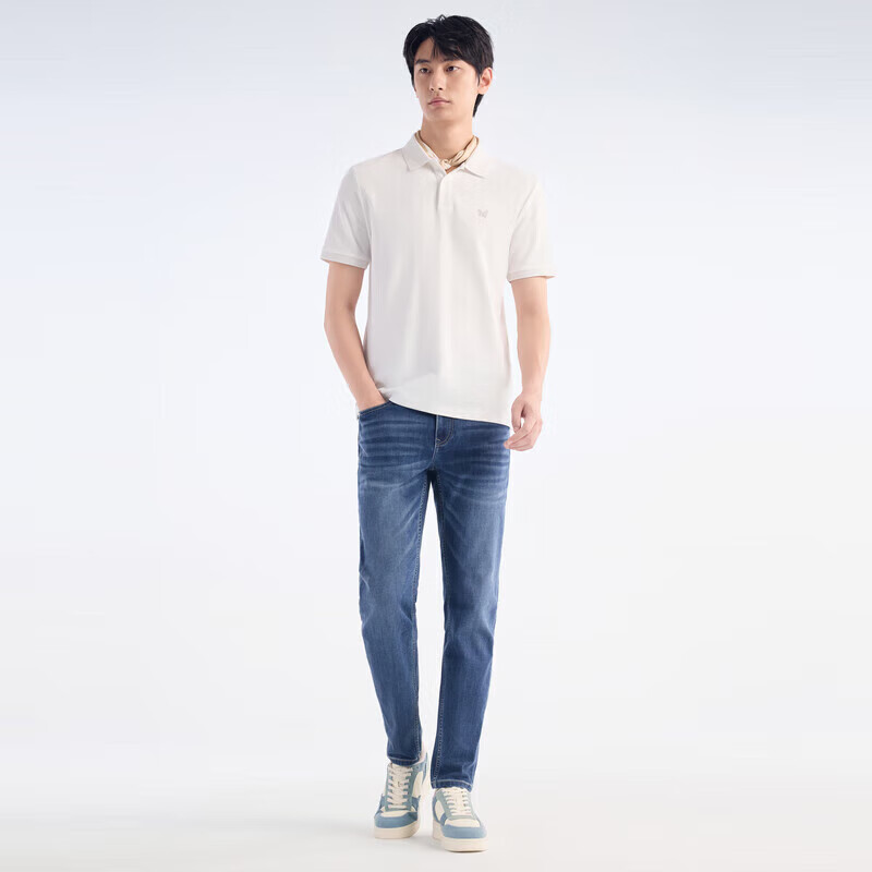 九牧王 冰川polo 亲肤凉感抑菌 POLO衫
