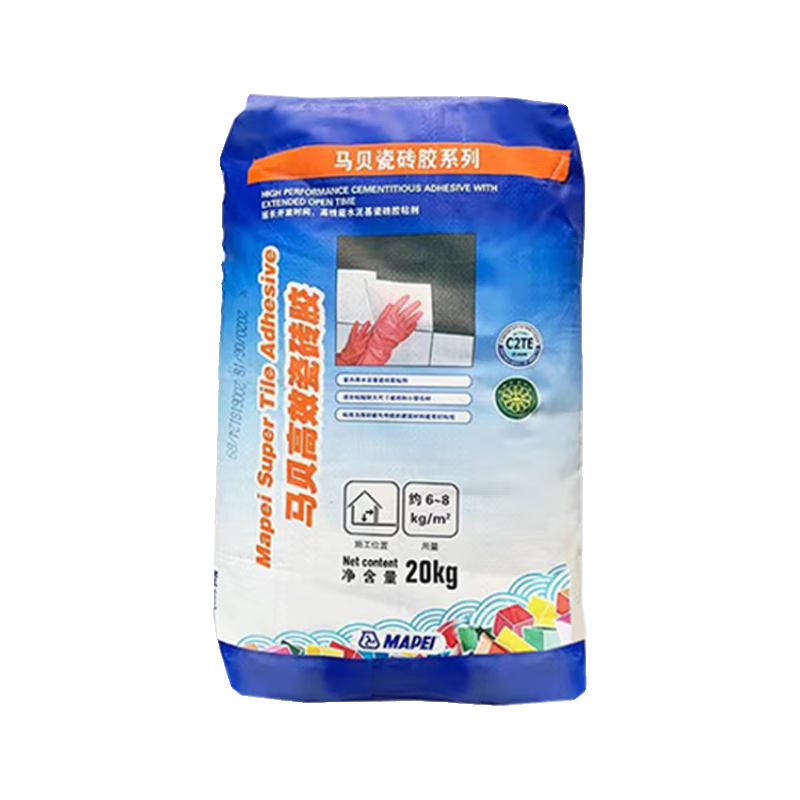 马贝高效玻化砖C2TES1瓷砖薄贴瓷砖胶粘剂进口岩板高柔大板免背胶 马贝高效瓷砖胶(灰) C2TE