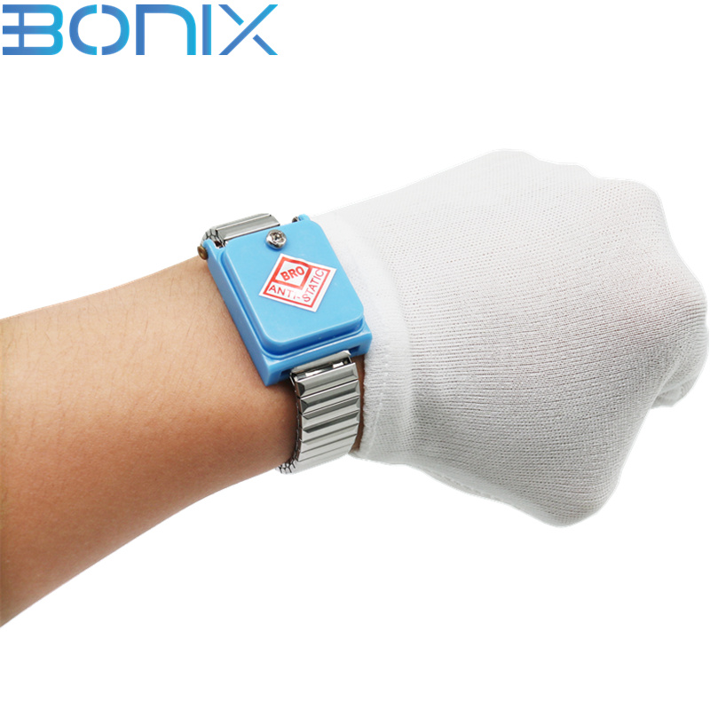 BONIX 防静电手环无线 防静电无绳金属手环 PU静电手环带 防静电手腕带 无线金属