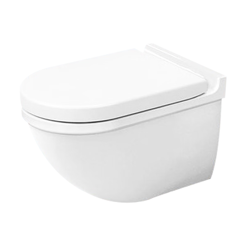 DURAVIT（杜拉维特）壁挂马桶 墙排坐便器 隐藏嵌入式悬挂水箱壁挂坐便器 普通盖板+高板水箱+白色面板