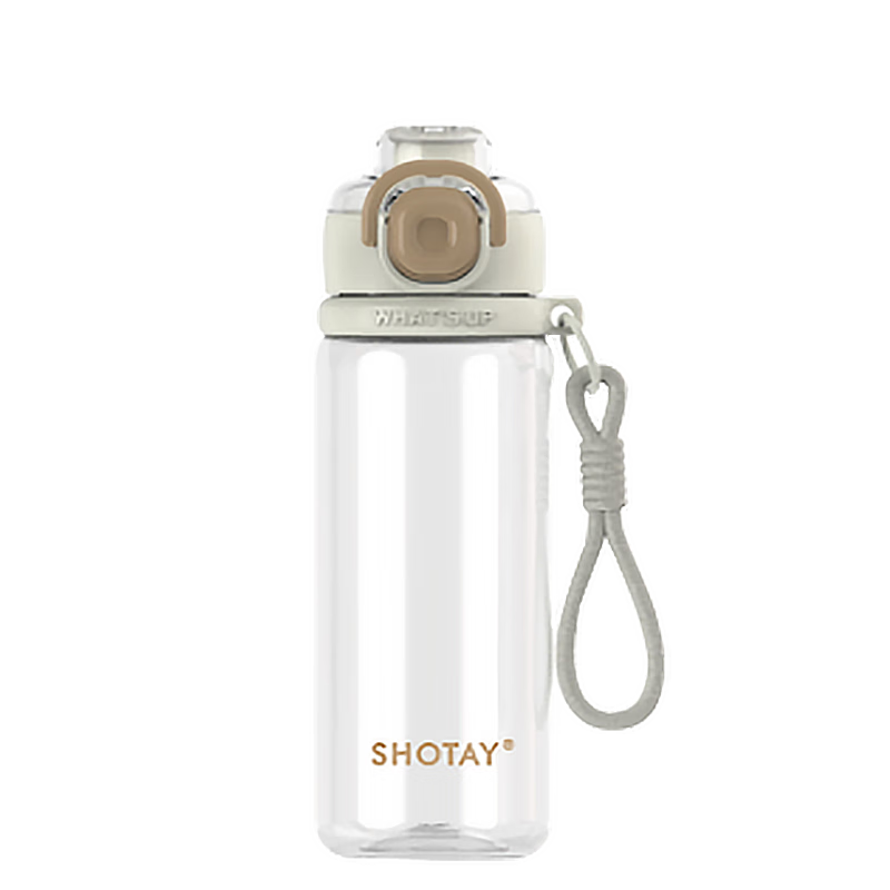 尚泰SHOTAY 塑料运动水杯 学生上学运动便携水杯ST-7592白色