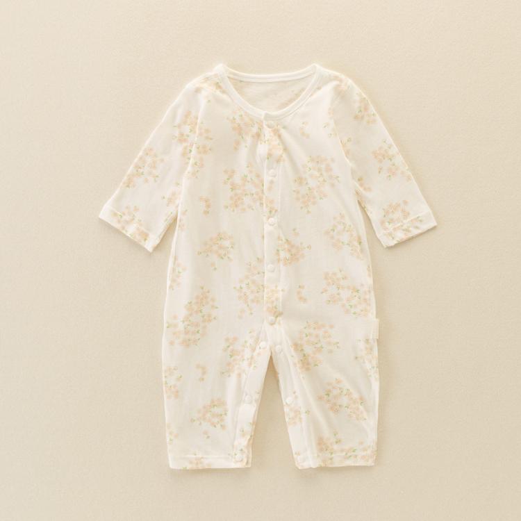 婴儿衣服春季薄款新生儿男女宝宝连体衣爬服薄款和尚服睡衣和尚服