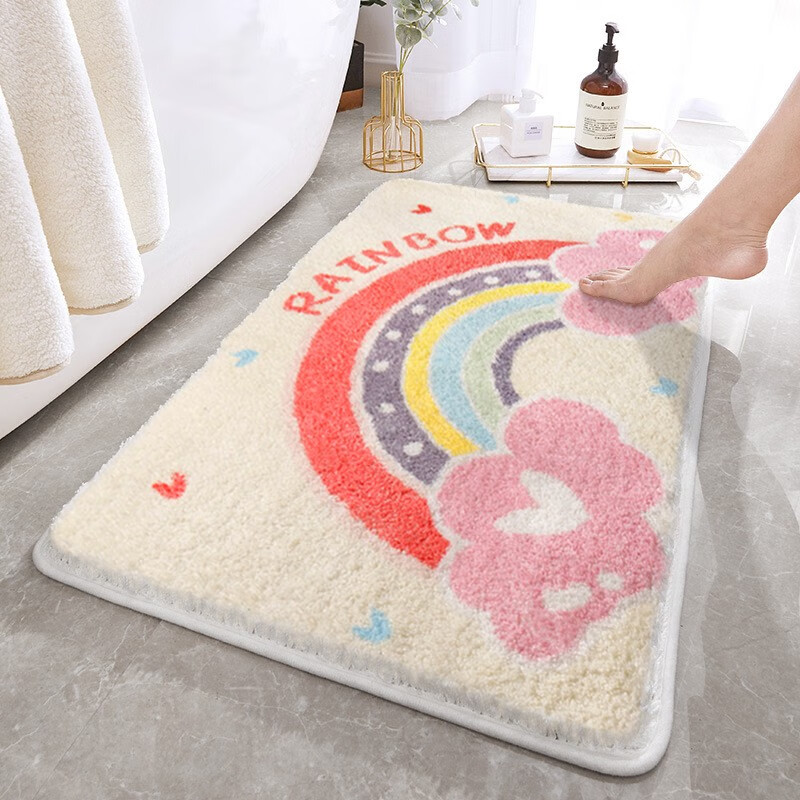 布迪思卫生间地垫浴室吸水防滑垫门垫卧室进门户外卫浴脚垫家用垫子地垫   2件数