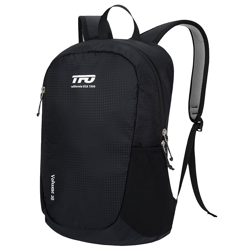 TFO 户外背包 大容量轻量双肩包旅行徒步包A9202120 黑色 20L