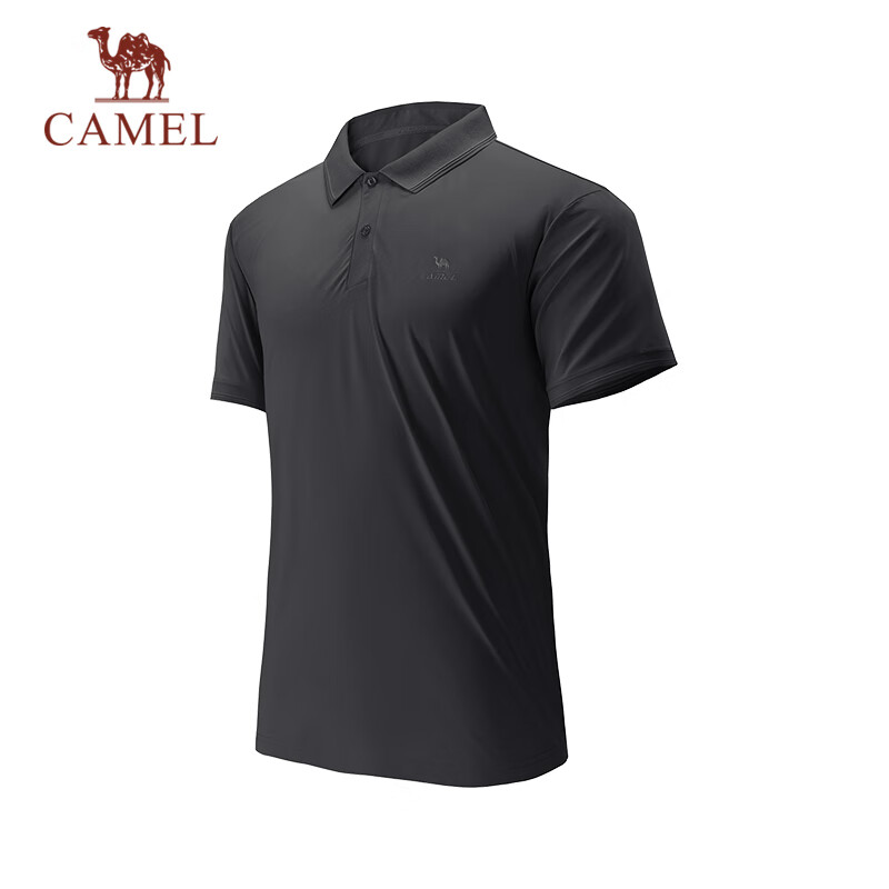 骆驼（CAMEL）原纱防晒冰感POLO衫商务休闲翻领上衣 J15BAXN016，，男
