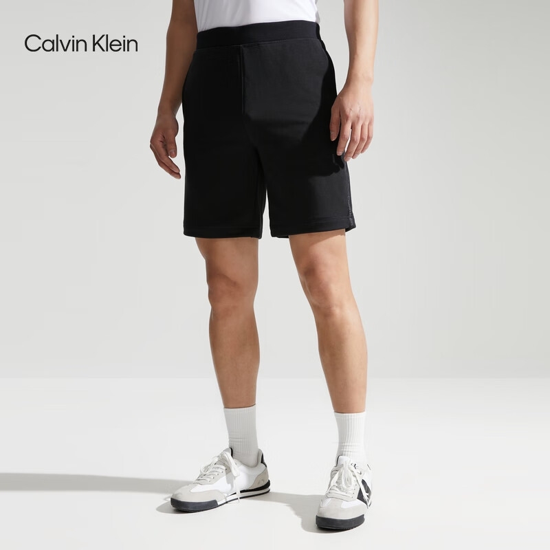 Calvin Klein【吸湿速干】运动夏男织带松紧腰ck慢跑训练运动短裤4MS4S851