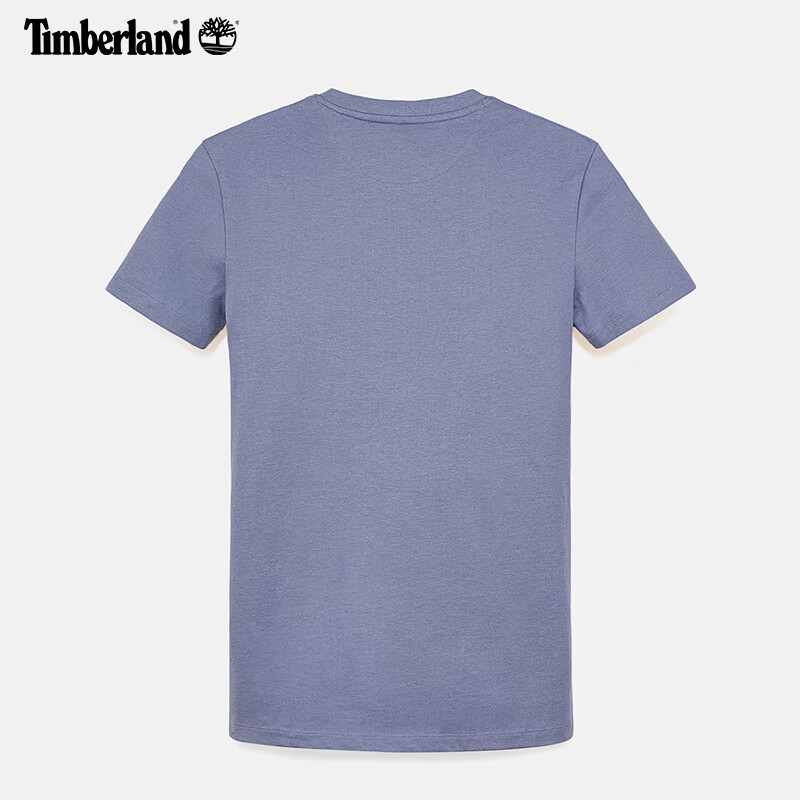 添柏岚（Timberland）官方男装短袖T恤夏季户外休闲简约修身透气A2EKJ A2EKJ073/中蓝色 2XL (190/128A)
