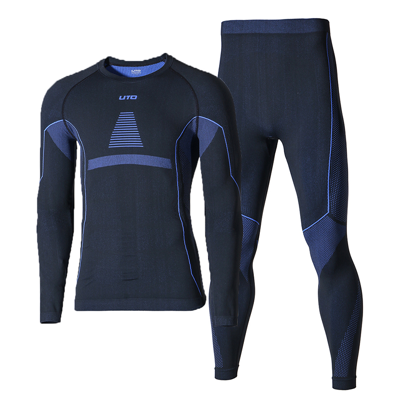 UTO滑雪速干衣女登山保暖速干衣男秋冬户外运动跑步排汗内衣套装 XL