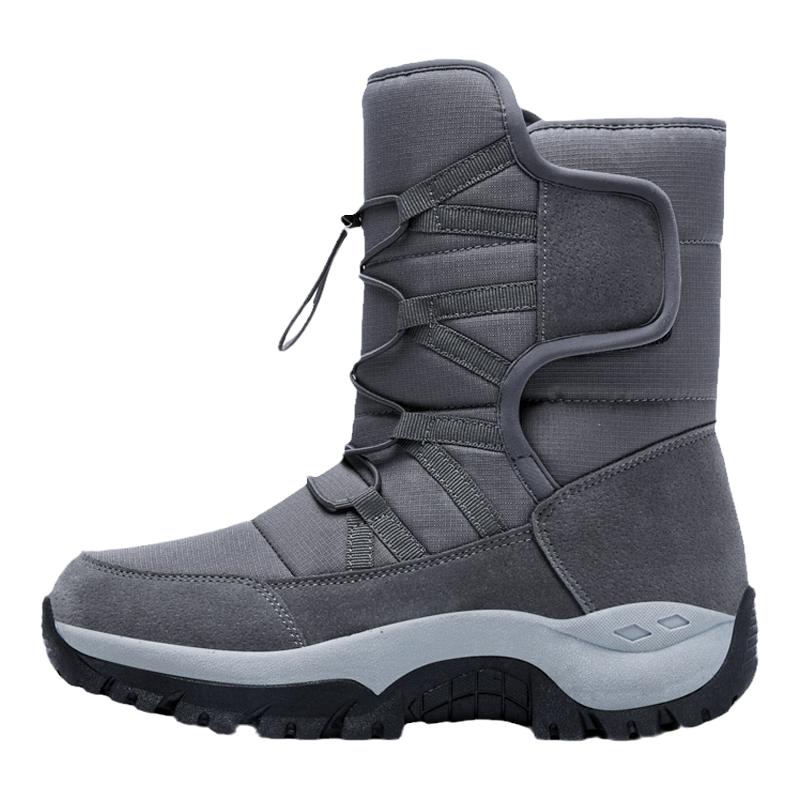 东北雪地靴男款冬季加绒保暖棉鞋高帮大码棉靴户外防滑防水滑雪鞋