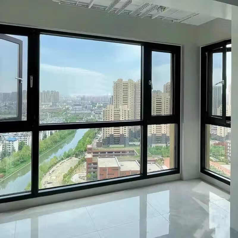 断桥铝系统门窗封阳台平开窗隔热隔音窗纱一体内开外开窗 108系列