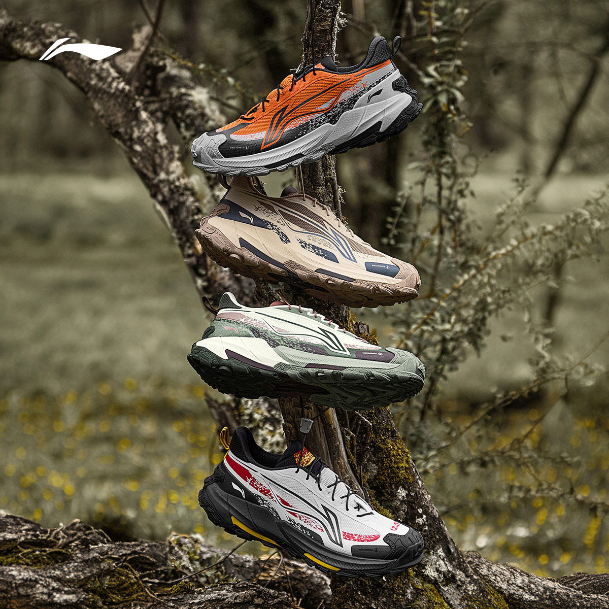 李宁 LI-NING逸界2.0丨 跑步鞋男女户外徒步防滑耐磨回弹防泼水支撑运动鞋