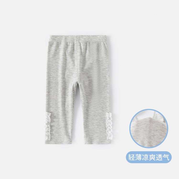 【7A抗菌】女童裤子夏装儿童洋气休闲九分裤宝宝公主打底裤