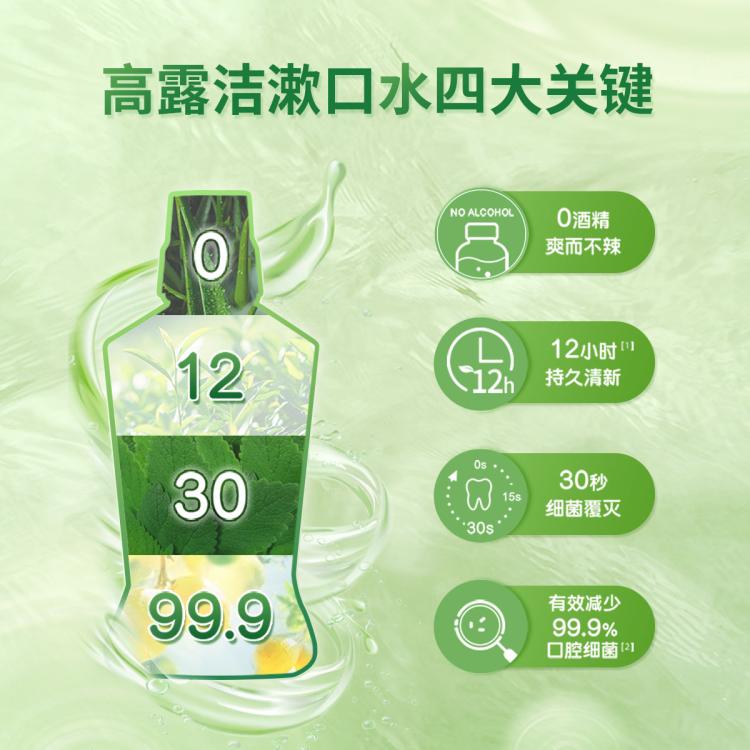 【超值容量】漱口水便携清新口气去异味0酒精减菌温和护龈防蛀