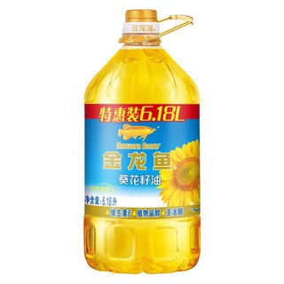 金龙鱼食用油 自然葵香葵花籽油6.18L  物理压榨 家用油大桶 6.18L*1桶