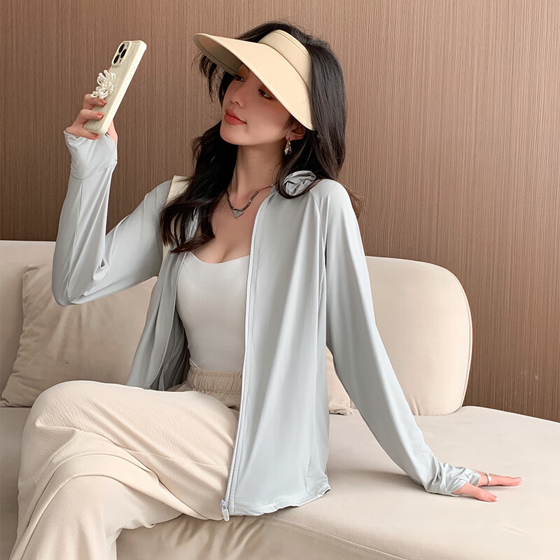 雅鹿防晒衣防紫外线夏季户外骑车冰丝透气外套原纱UPF50防晒服女