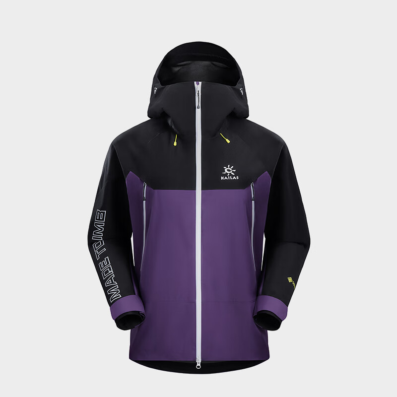 凯乐石MONT X全天候硬壳冲锋衣户外暴雨防水专业登山服外套男女款 单冲-深紫色/黑【 MONT X】 3XL